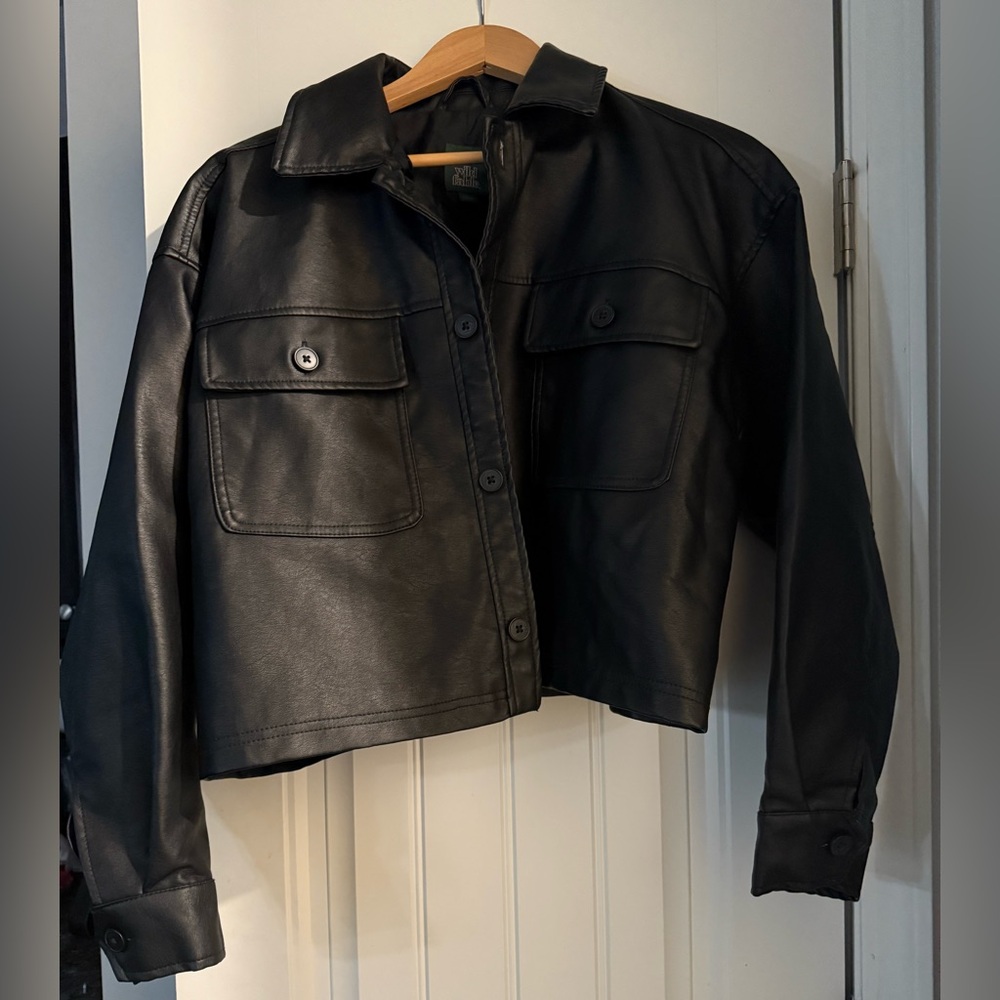 Wild Fable Crop faux leather jacket